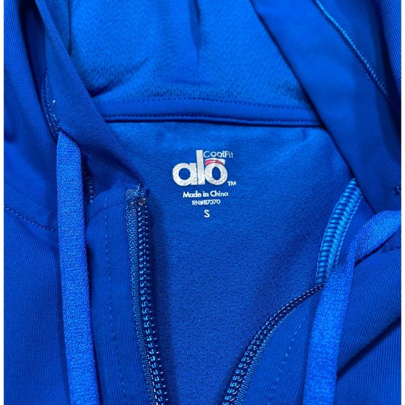 ALO WOMENS MESH INSERT SYNERGY HOODIE SIZE S "NWT" - Picture 5 of 6